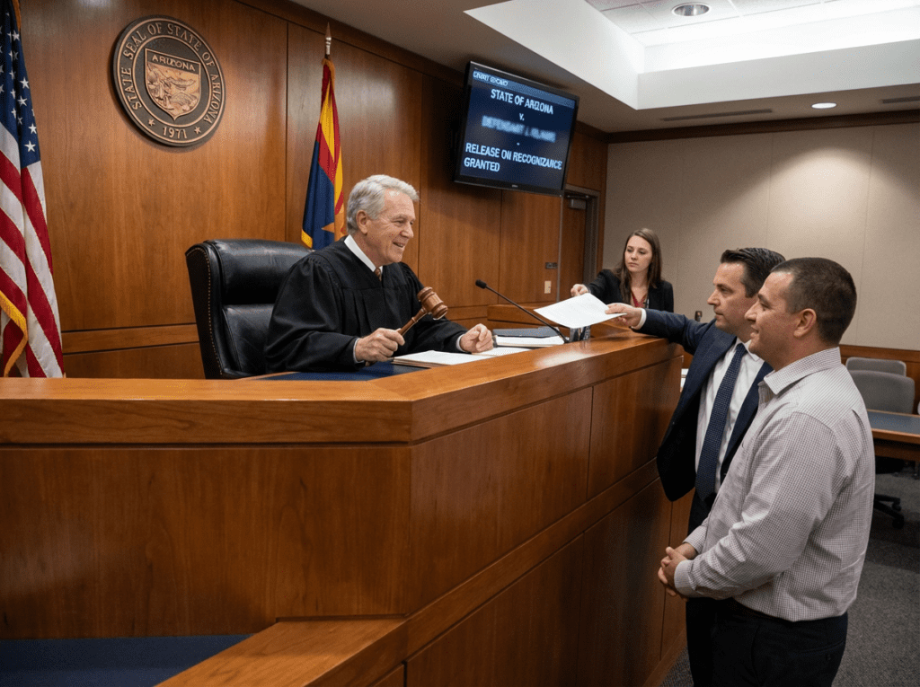 The judge releases you on your promise.